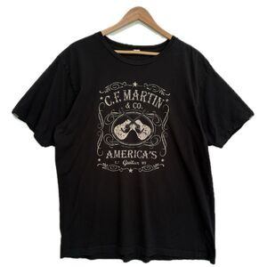 Alternative CF Martin Dual Guitars Graphic Tee Mens Size XL Black Americas 1833